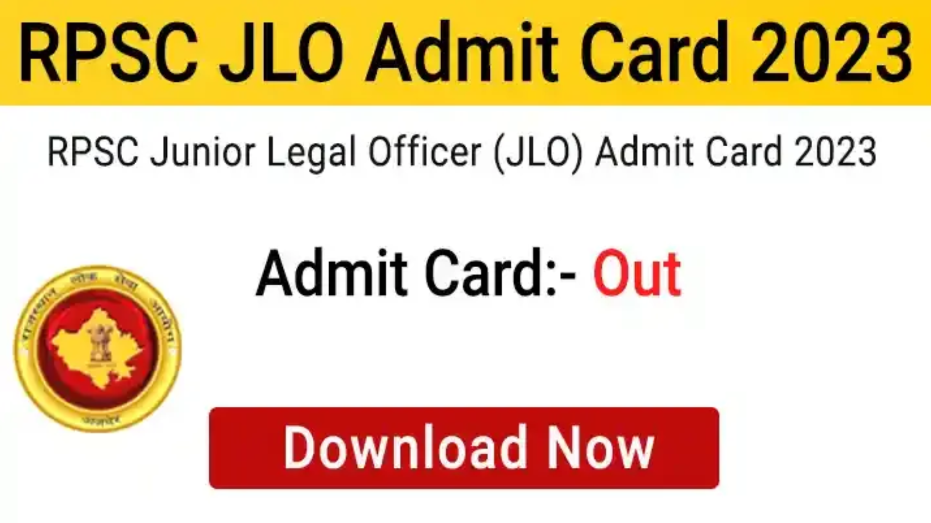 RPSC JLO Admit Card 2023 Released, Download Link for Junior Legal Officer Exam