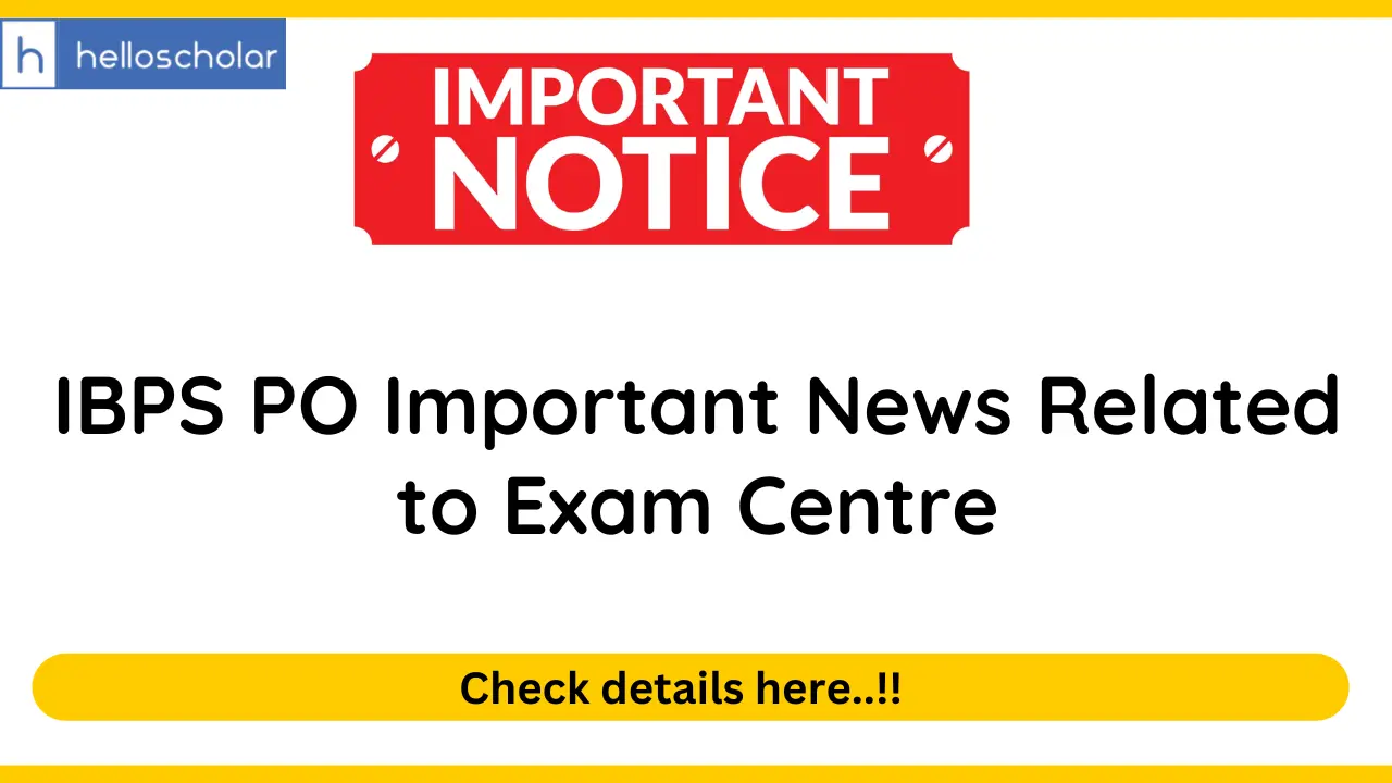 IBPS PO Important News Candidates who chose Manipur exam centre can change it by 1st November