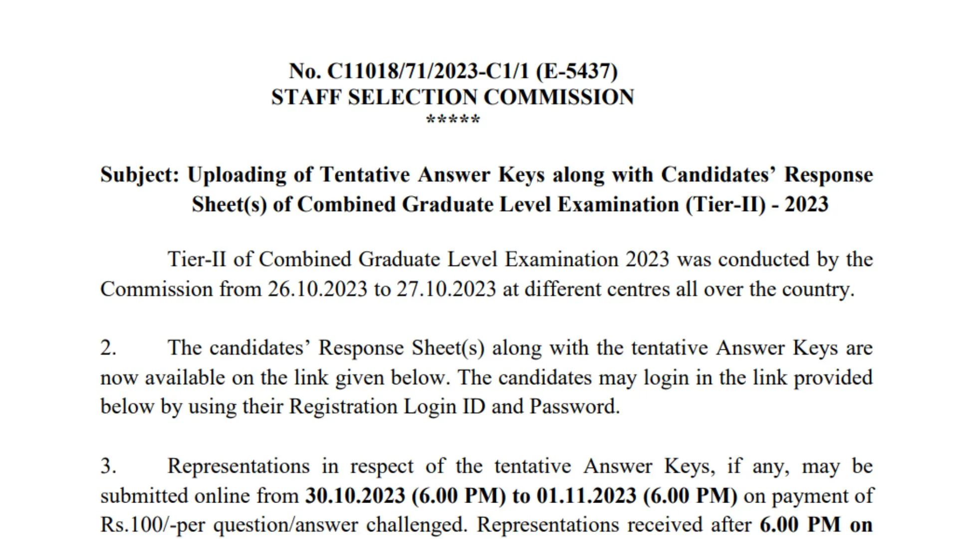 SSC CGL 2023 Tier 2 Answer Key Released, Check Here