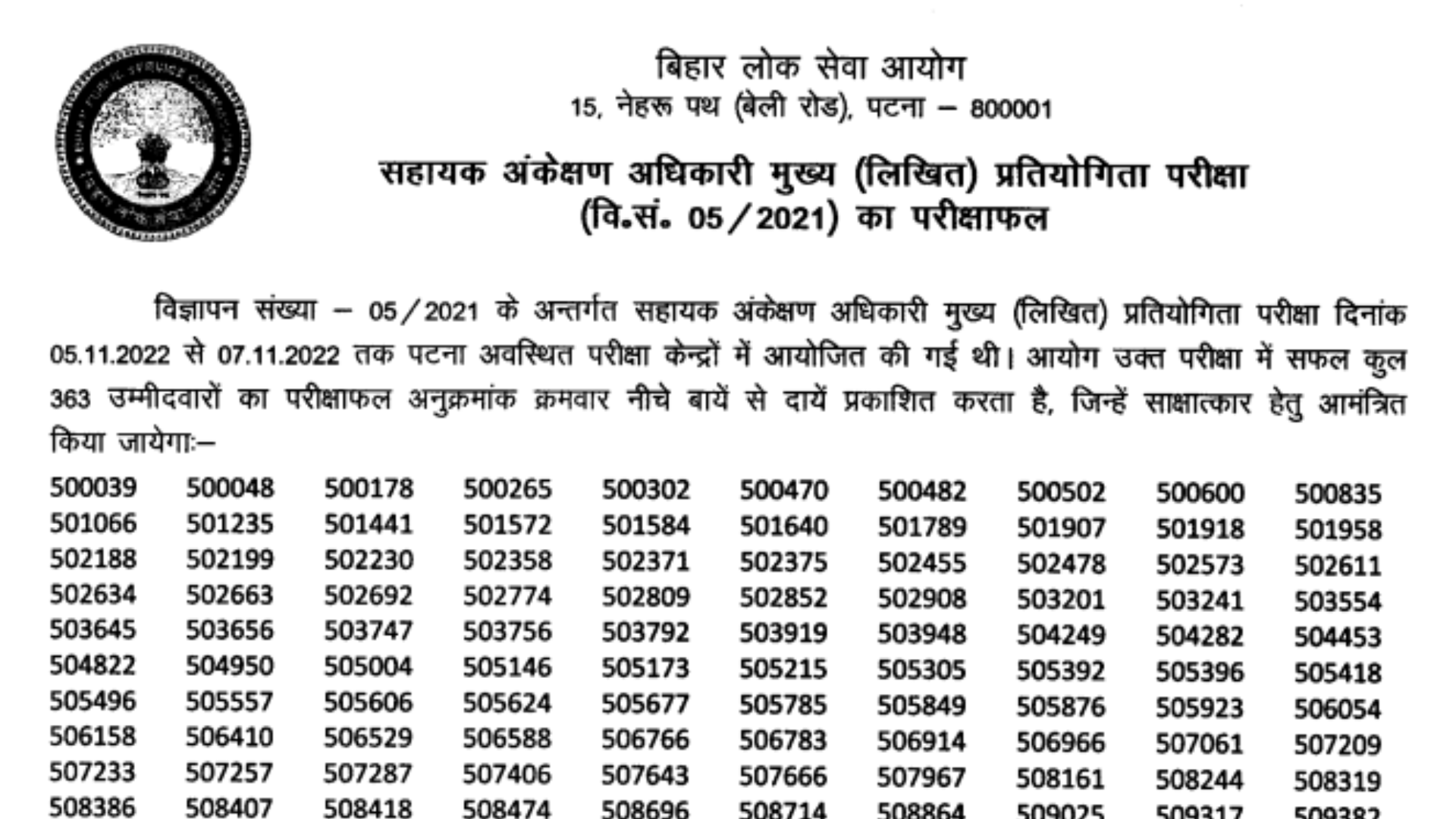 Bihar BPSC AAO Recruitment 2021 Pre Result, Mains Exam Results 2023