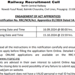 Railway RRC NCR Apprentice Recruitment 2024 [1679 Post] Notification OUT, Apply Online