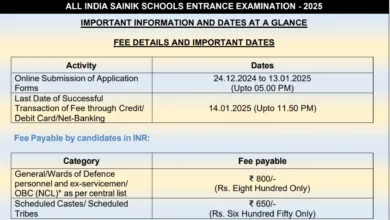 AISSEE 2025: Apply For Sainik School Admissions For Classes VI and IX – Check Eligibility and Exam Pattern