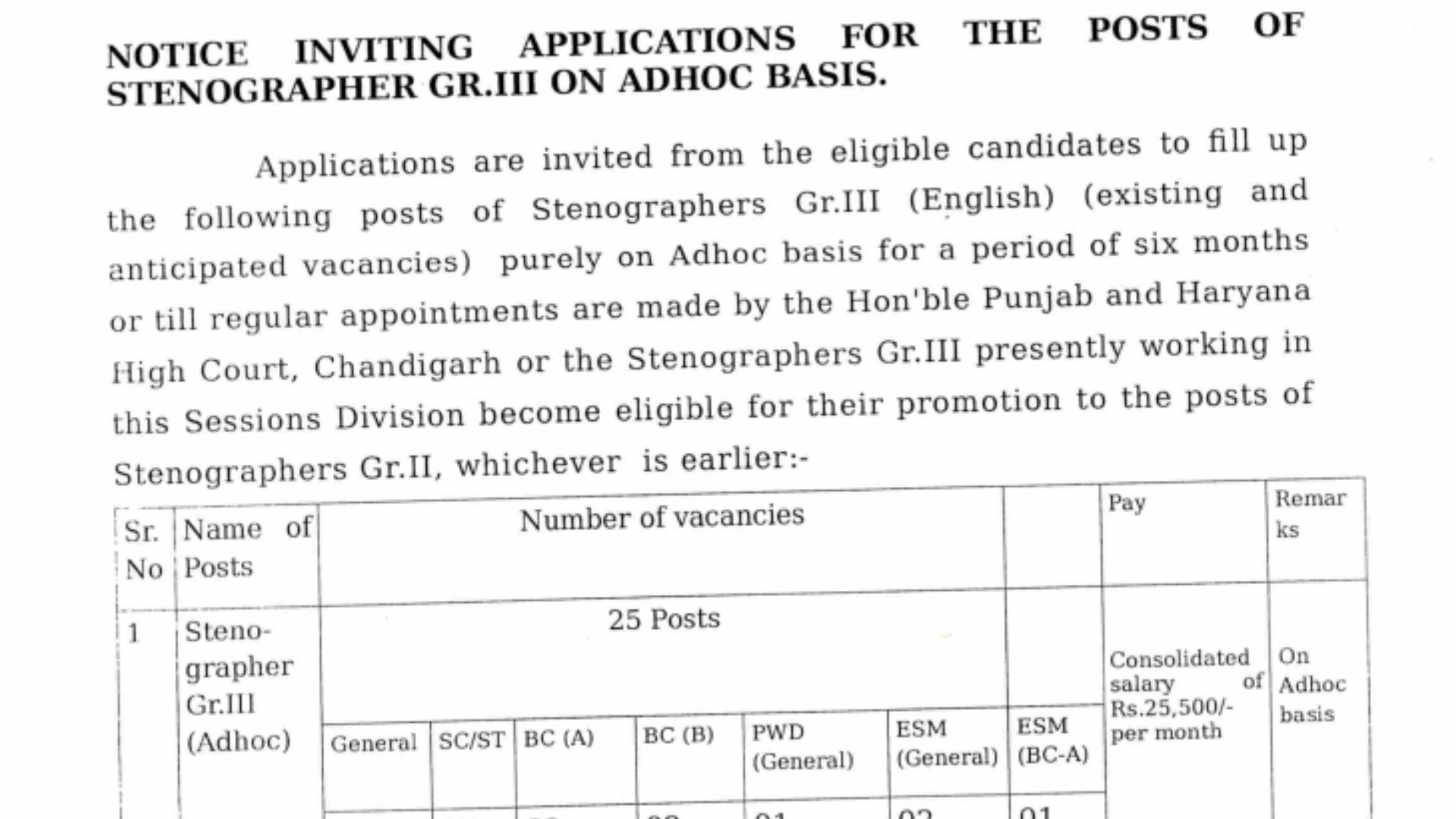 Karnal Court Recruitment 2024: Stenographer Notification and Application Form PDF