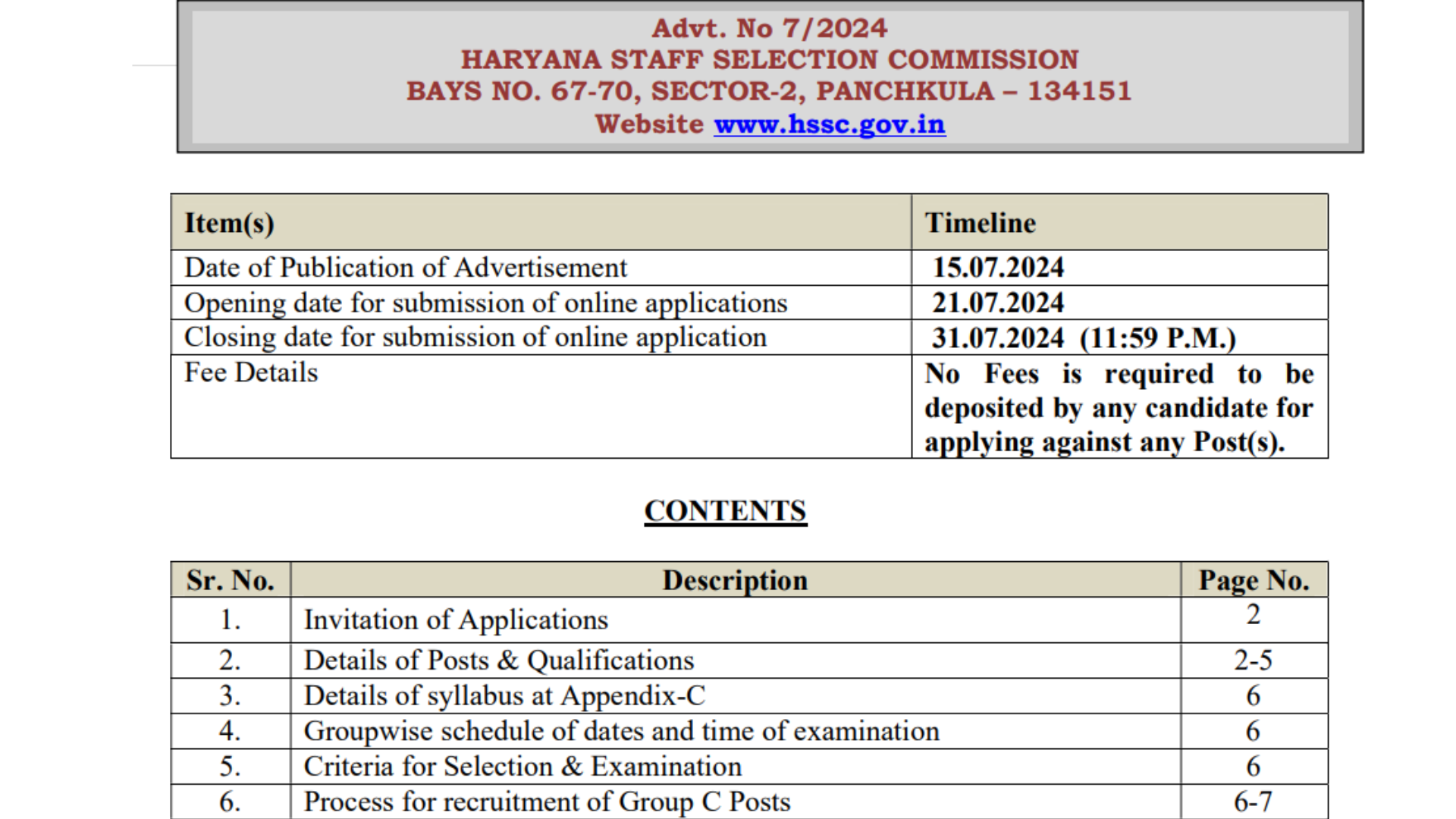 Haryana HSSC Commerce Group & Steno Group Various Post Recruitment 2024 Apply Online for 3134 Post