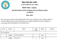 Bihar School Teacher TRE 3.0 Recruitment 2024 Result 2024 for 86391 Post