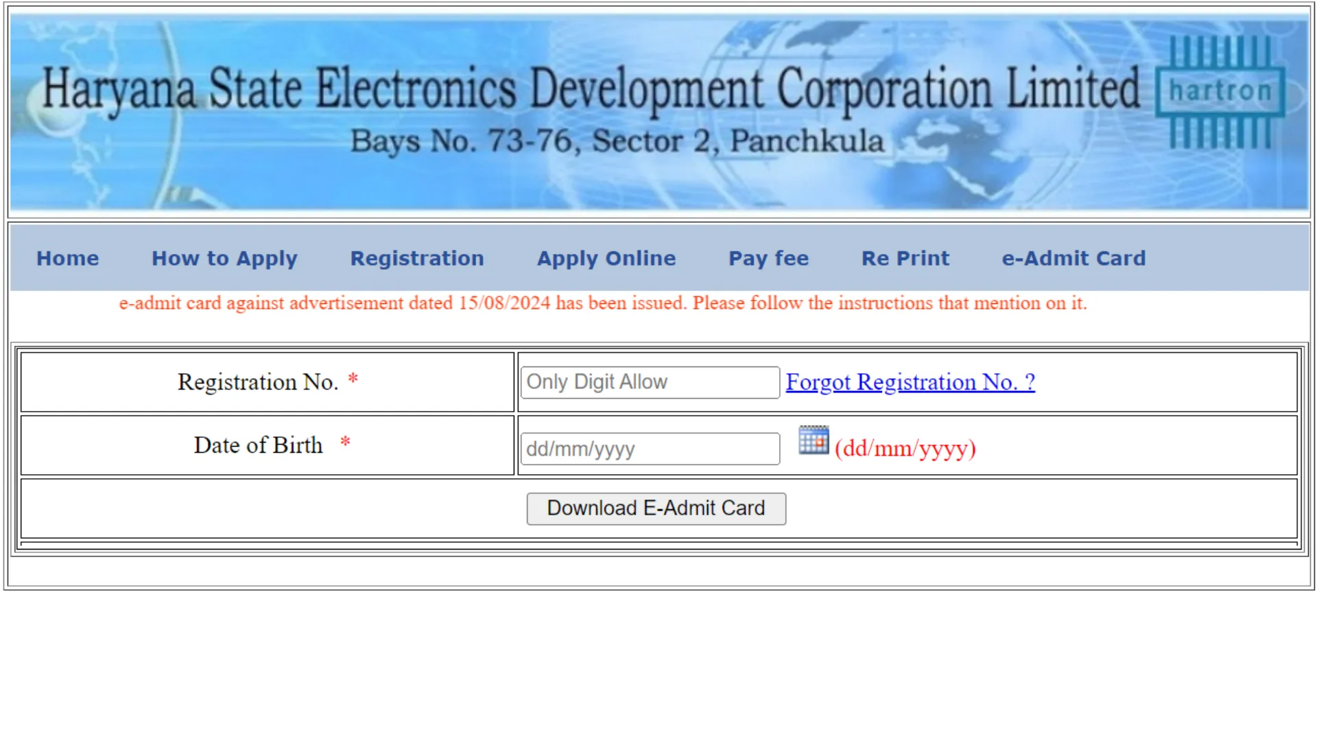 HARTRON Recruitment 2024 Admit Card Out for 265 DEO, Computer Professional Post Written Exam, Download Link