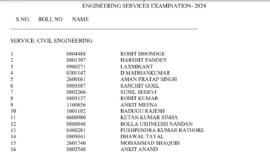 UPSC Engineering Services Examination 2024 Final Result for 167 Post