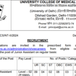 UCMS (Delhi University) Junior Assistant Recruitment 2024 Apply Online for 29 Post