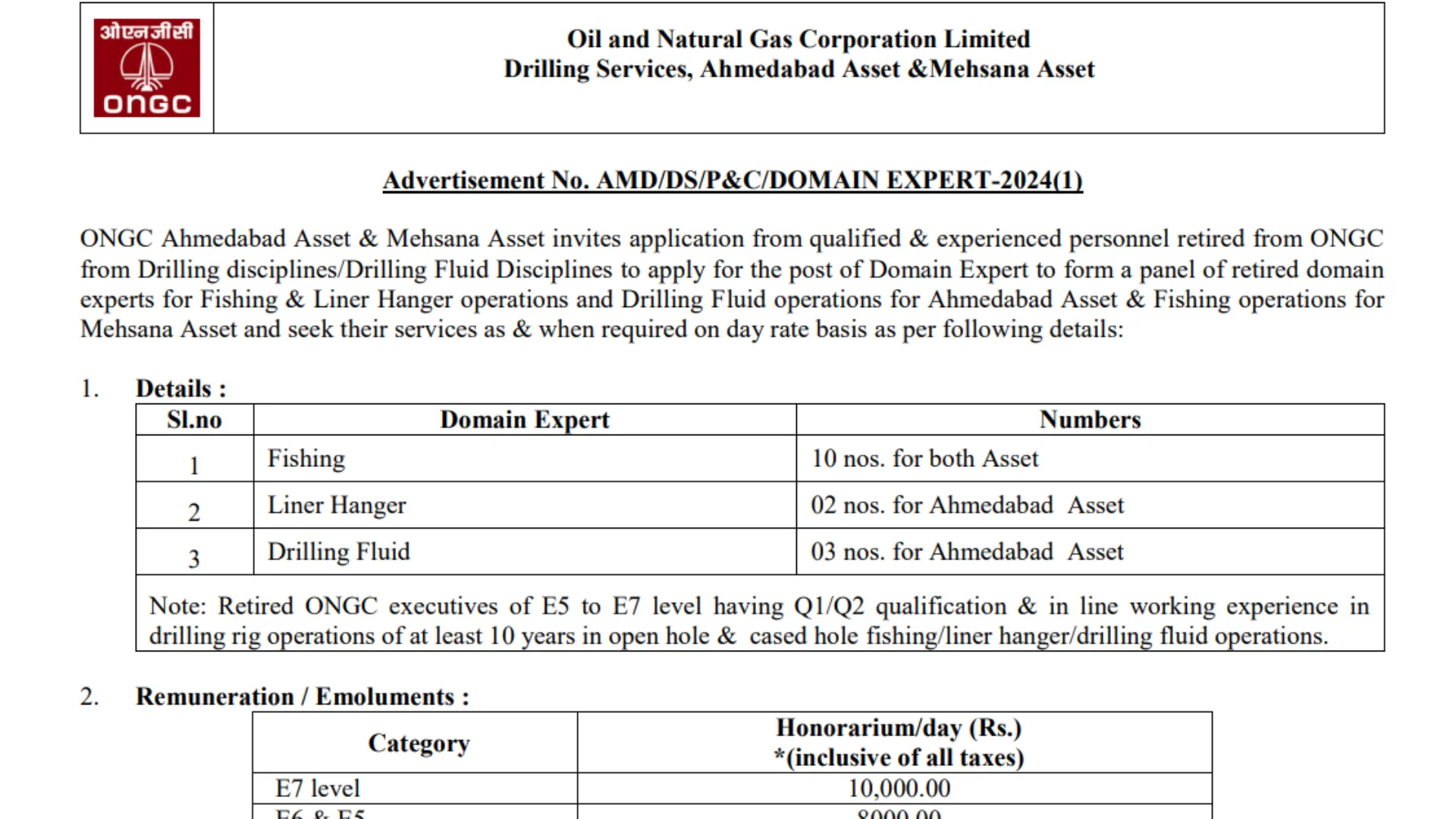 ONGC Recruitment 2024: Apply Now for Domain Expert Post