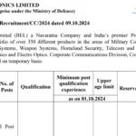 BEL Recruitment 2024: Notification Out for Various Posts, Apply Online