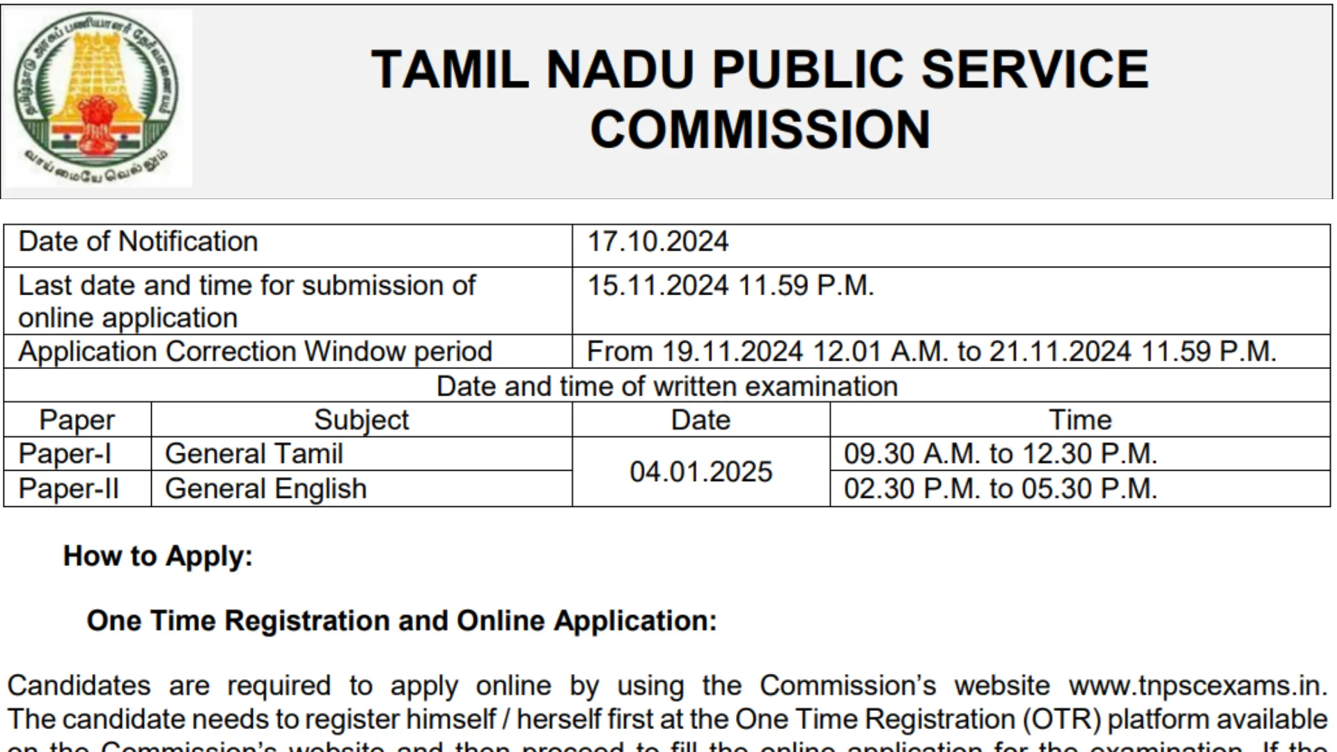 TNPSC ASO Recruitment 2024: Apply Online for Assistant Section Officer Posts, Check Eligibility and Others