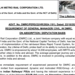 DMRC Recruitment 2024: Apply Now for General Manager Posts