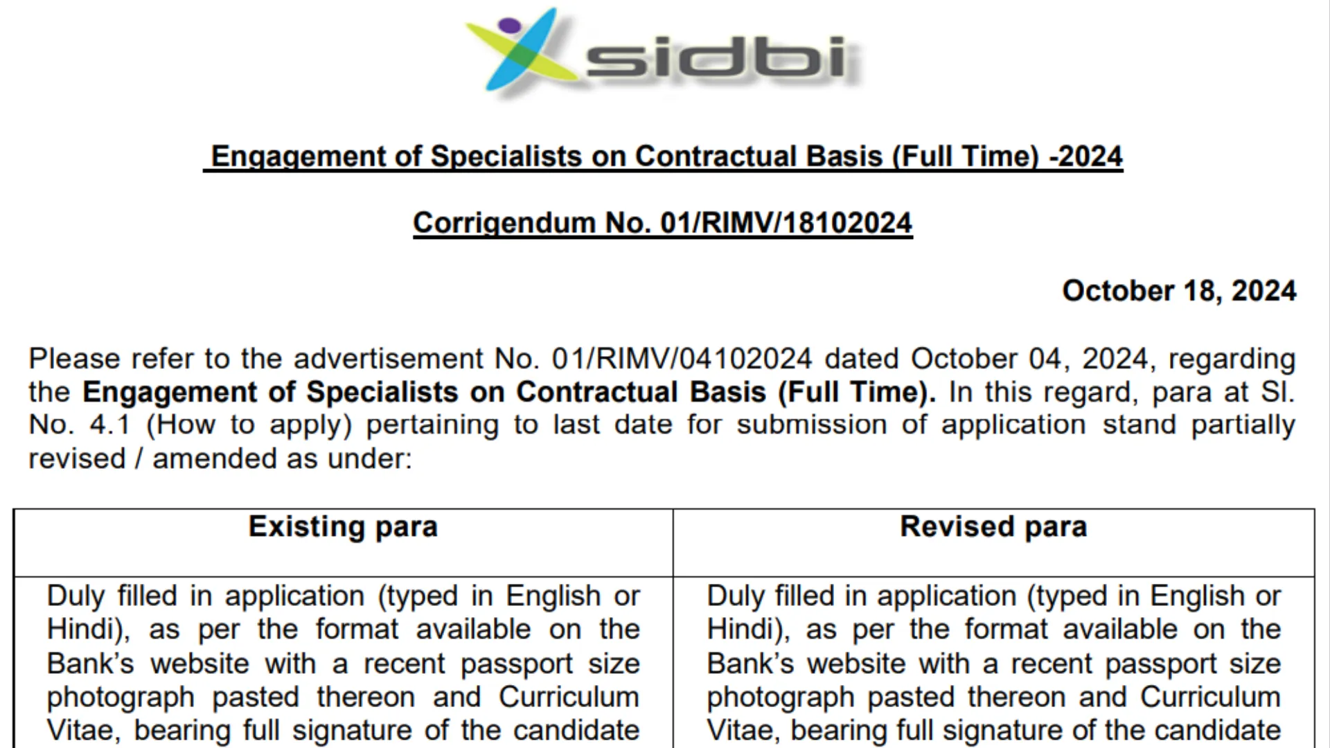 SIDBI Recruitment 2024: Apply Now for Junior Level Officer Post, Last Date Extended