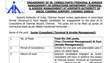 Airport Authority of India Recruitment 2024: Apply for Junior Consultant Post