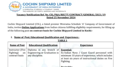 Cochin Shipyard Recruitment 2024: Apply Online for Instructor Post