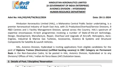 Hindustan Aeronautics Recruitment 2024: Apply Online for Diploma Trainee (Electronics) Post, Salary Up to ₹95,000