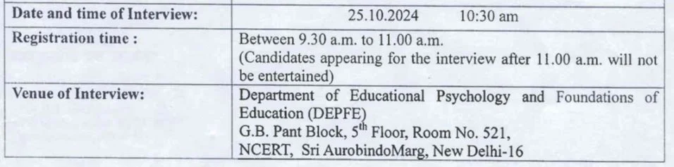 NCERT Recruitment 2024: Apply for Senior Research Associate Post