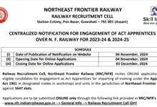 RRC NFR Apprentice Recruitment 2024 [5647 Post] Notification OUT for Railway Vacancy, Apply Online