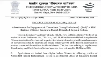 TRAI Recruitment 2024: Apply for Consultant (Young Professional) Post with Salary Up to ₹65,000