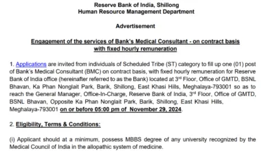 RBI Recruitment 2024: Notification Out for Bank’s Medical Consultant Post, Apply Now