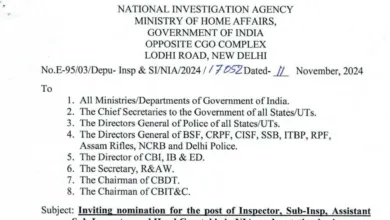 National Investigation Agency Recruitment 2024: Apply for 164 Inspector, SI, ASI & Head Constable Posts