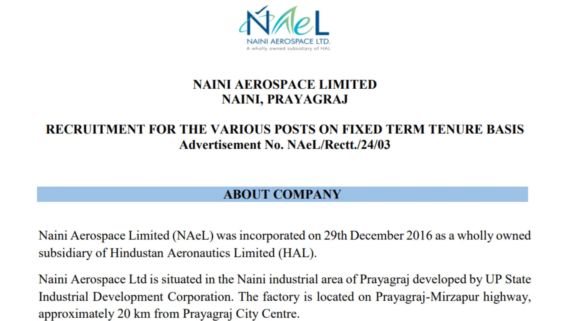 NAEL Recruitment 2024: Notification Out for Project Engineer and Other Posts, Apply Now