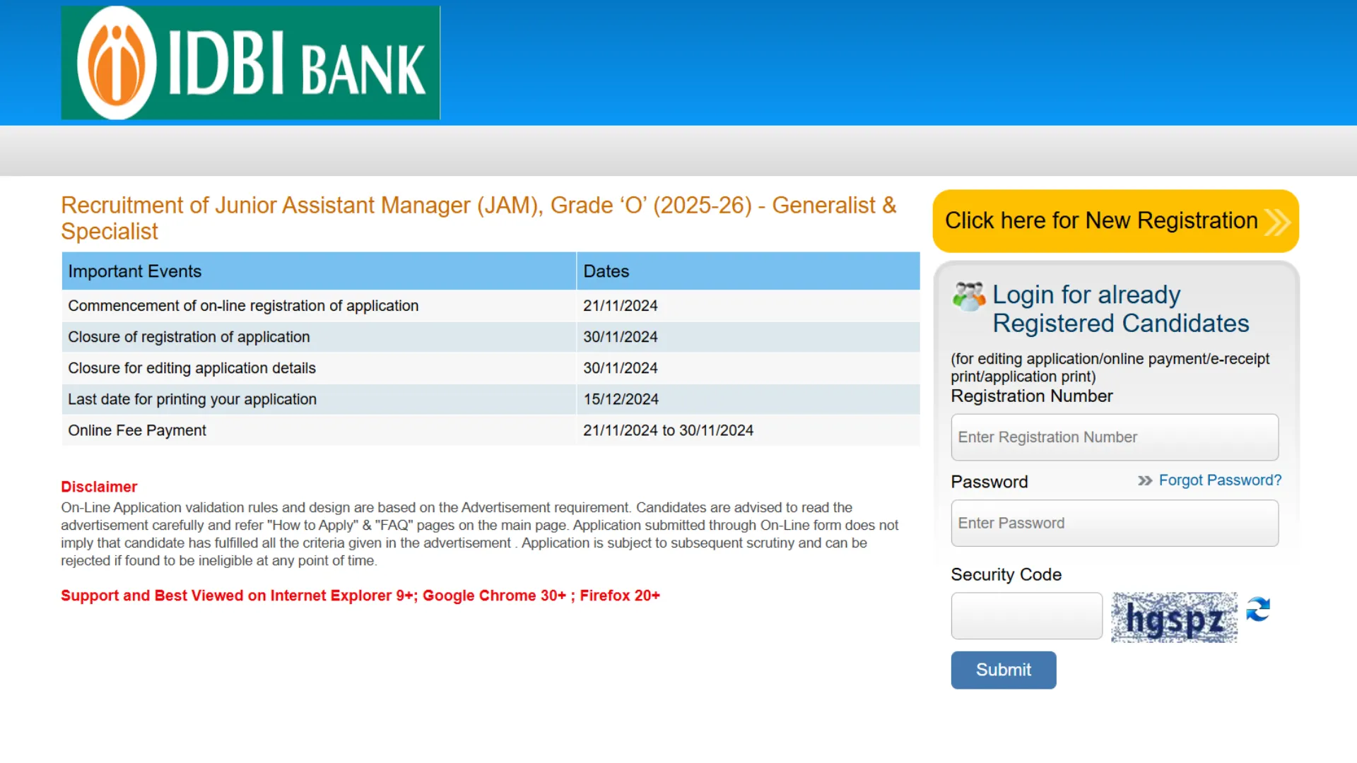 IDBI Bank Junior Assistant Manager (JAM) Grade O and Agri Asset Officer (AAO) Recruitment 2024 Apply Online for 600 Post