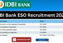 IDBI Bank ESO Recruitment 2024 Notification Out, 1000 Vacancies Released, Apply Online