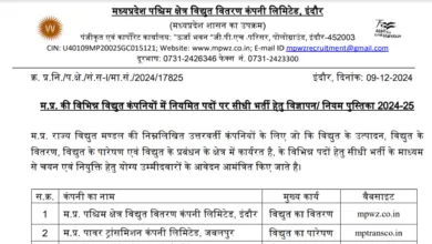 MPPKVVCL Recruitment 2024 [2573 Post] Notification OUT: Apply Online for Office Assistant, JE, Line Operator, etc