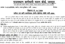 RSMSSB Rajasthan Surveyor and Mines Supervisor Recruitment 2024-25 Notification and Online Form