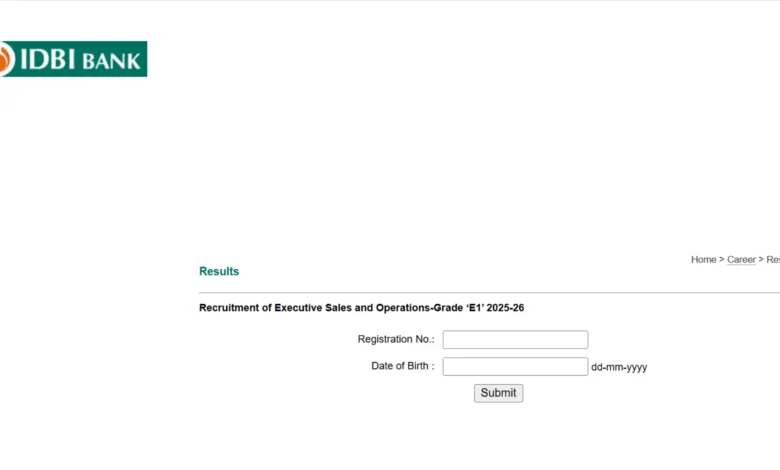 IDBI Bank Executive Sales and Operations ESO Recruitment 2024 Result for 1000 Post