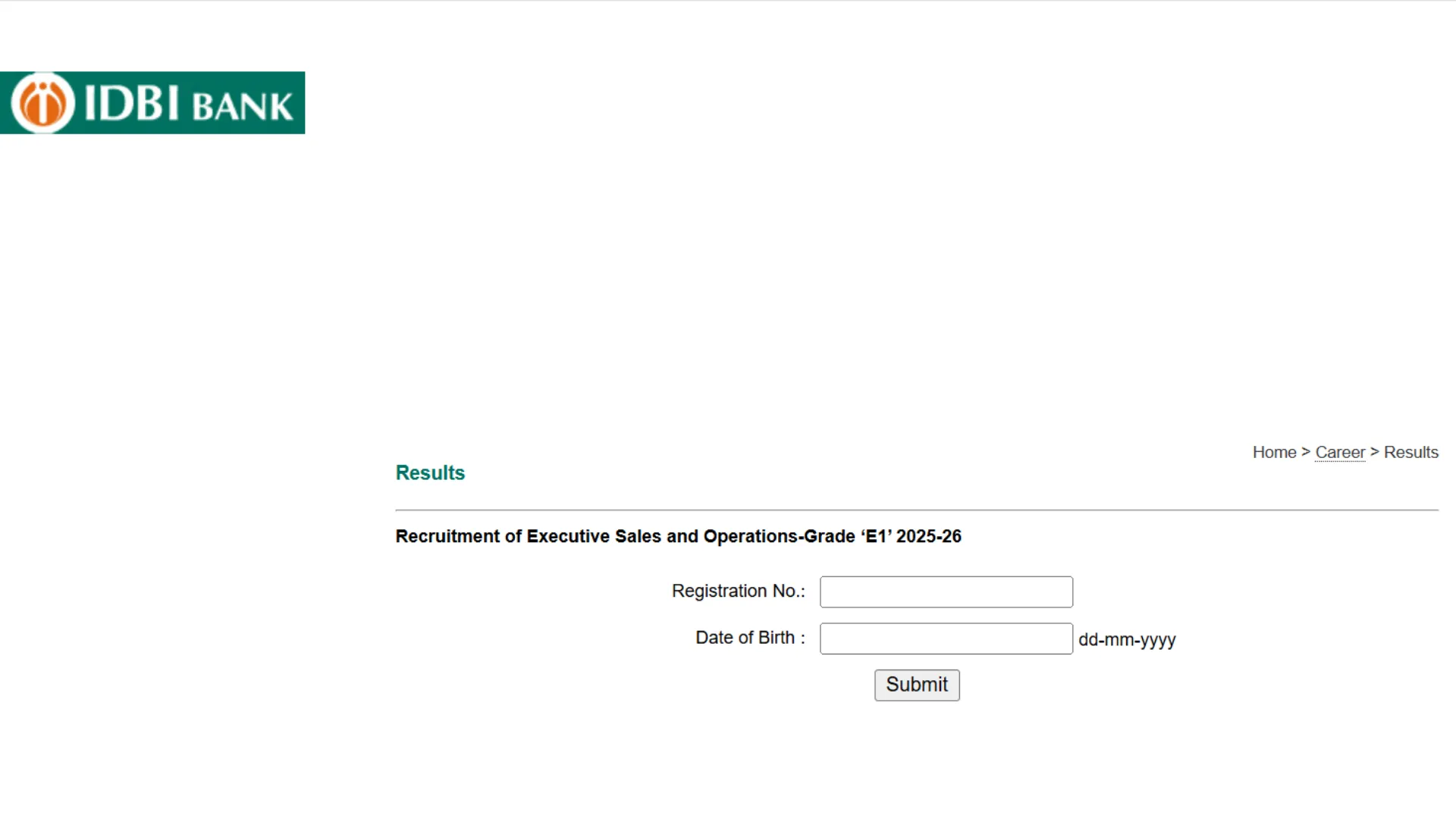 IDBI Bank Executive Sales and Operations ESO Recruitment 2024 Result for 1000 Post