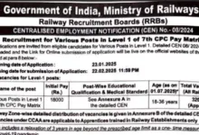 RRB Railway Group D Recruitment 2025 CEN 08/2024 Notification Out For Level-1 (32,000 Post) Apply Online