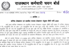 Rajasthan RSMSSB Junior Accountant and Tehsil Revenue Accountant Recruitment 2023 Final Result 2025 for 5388 Post