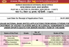 PNB Sports Quota Recruitment 2025 Notification and Offline Application Form