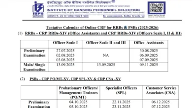 IBPS Calendar 2025-26 Released for Clerk, PO/MT, RRB Office Assistant, and Officers Scale-I, II, III