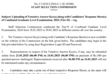 SSC Combined Graduate Level CGL Examination 2024 Tier II Answer Key Out for 17727 Post