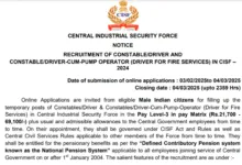 CISF Constable Driver Recruitment 2025 Notification OUT for 1124 Posts, Apply Online