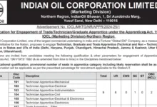 IOCL Northern Region Apprentice Recruitment 2025 Notification For 350 Posts, Apply Online