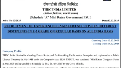 THDC India Limited Recruitment 2025 Notification Out for 129 Executive and Engineer Posts, Apply Online