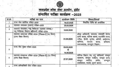 MPPSC Exam Calendar 2025: Exam Date, Post Name, All Updates Here