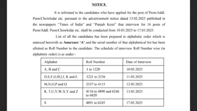 Rohtak Court Recruitment 2025 Interview Schedule for Process Server and Peon Posts