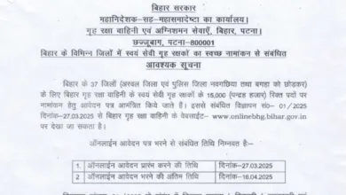 Bihar Home Guard Recruitment 2025 Notification Released for 15000 Posts, Apply Online