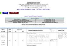 ISRO VSSC Assistant, Driver, Fireman & Cook Recruitment 2025 Notification and Online Form
