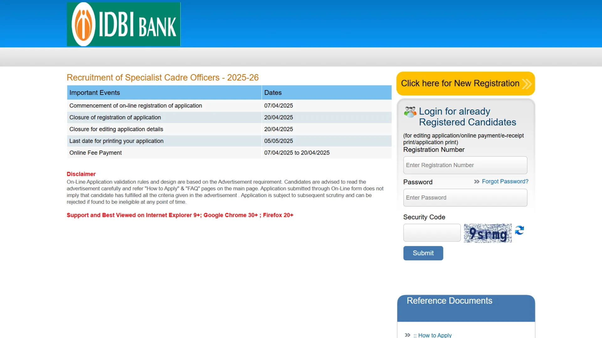 IDBI Bank Specialist Officer (SO) Recruitment 2025 Notification Released for 119 Posts, Apply Online