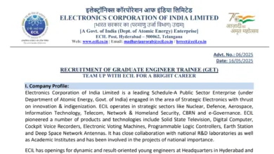 ECIL Graduate Engineer Trainee Recruitment 2025 Notification Released & Apply Online