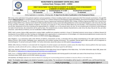 DRDO RAC Scientist B Recruitment 2025 Notification Released for 148 Posts, Apply Online