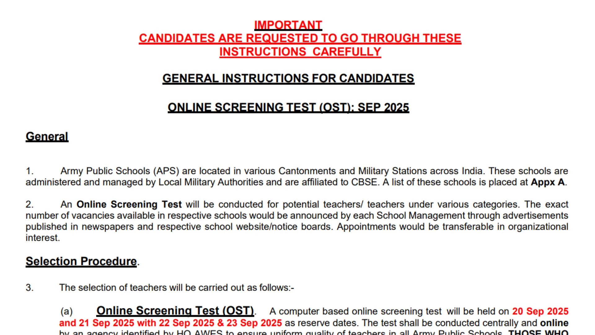 Army Public School Recruitment 2025 Apply Online for PRT, TGT & PGT Posts
