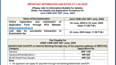 NTA CSIR UGC NET June 2025 Examination Apply Online Form for NET / JRF Exam