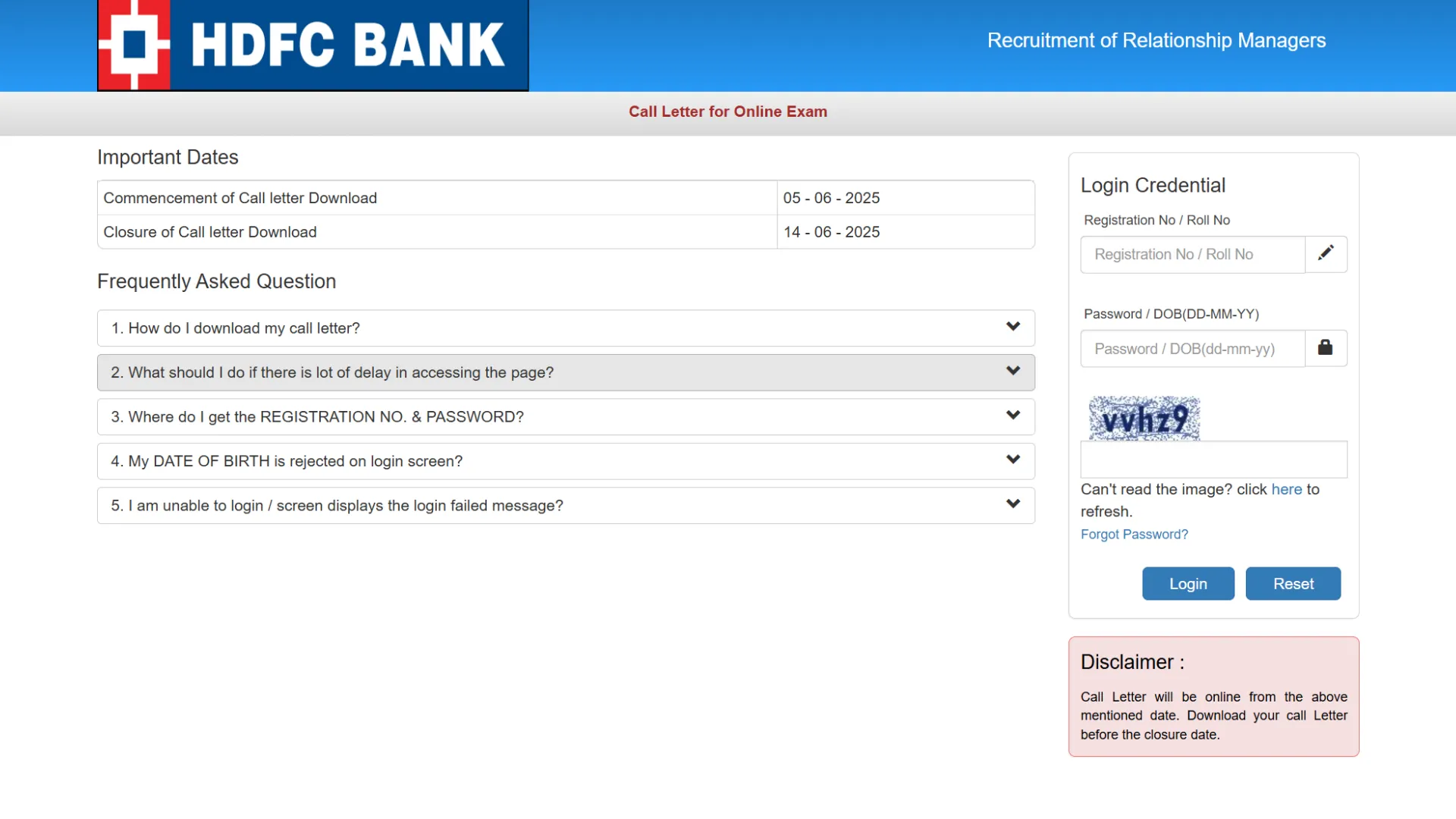 HDFC Bank PO (Relationship Managers) Exam Admit Card Released for 500 Posts